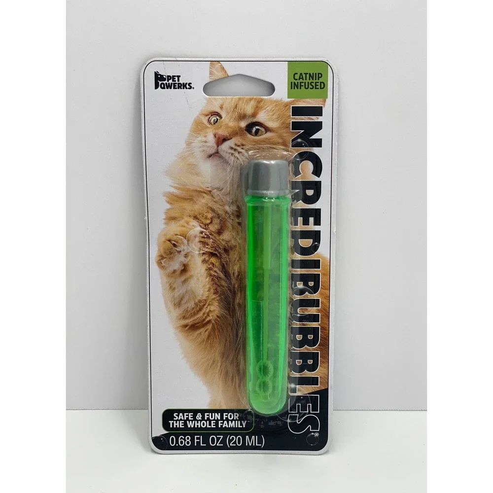 Pet Qwerks Incredibubbles Catnip Infused Cat Bubbles 3 Pack 0.68oz Non-Toxic Toy